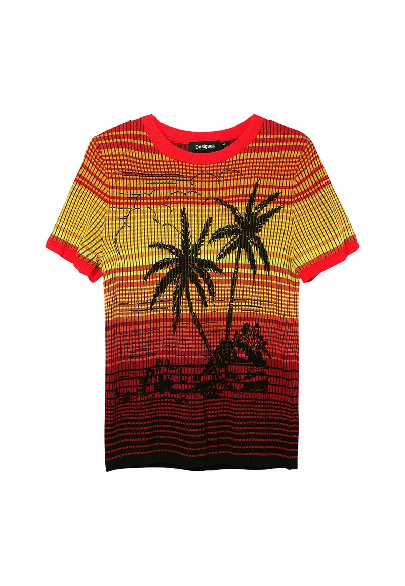 Desigual T-shirt print oranje