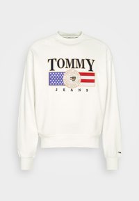 Tommy Jeans BOXY LUXE CREW - Mikina - ancient white