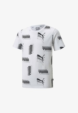 POWER PRINTED YOUTH TEE - T-shirt con stampa - puma white