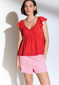 Next TEXTURED STRIPE TIE WAIST   REGULAR FIT - Shorts - pink