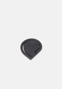 Sort, buet accessory med en spiral detalje, der har en mat overflade og et slankt, moderne design. Kompakt, dråbeformet.