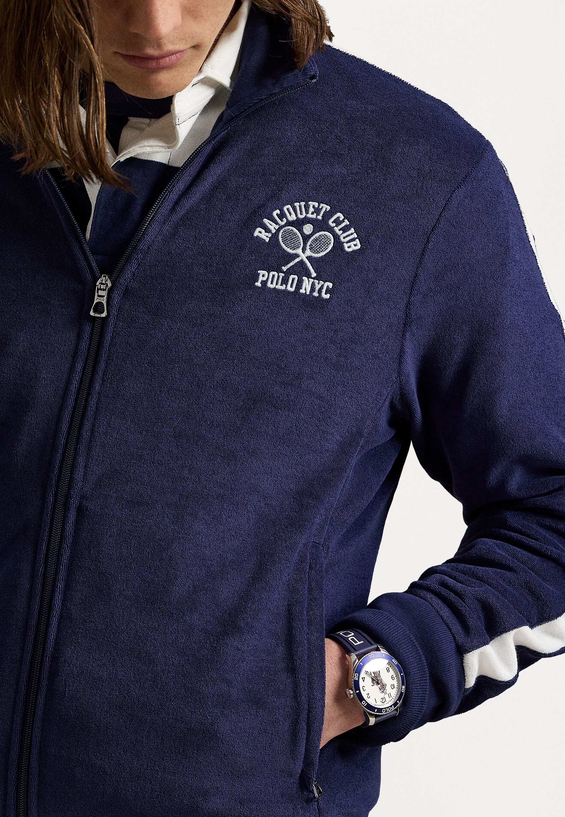 Polo Ralph Lauren EMBROIDERED TERRY TRACK JACKET - Zip-up