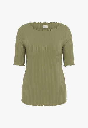 Kaffe Curve, KCFANANDA BOATNECK - Camiseta básica - deep lichen green cc