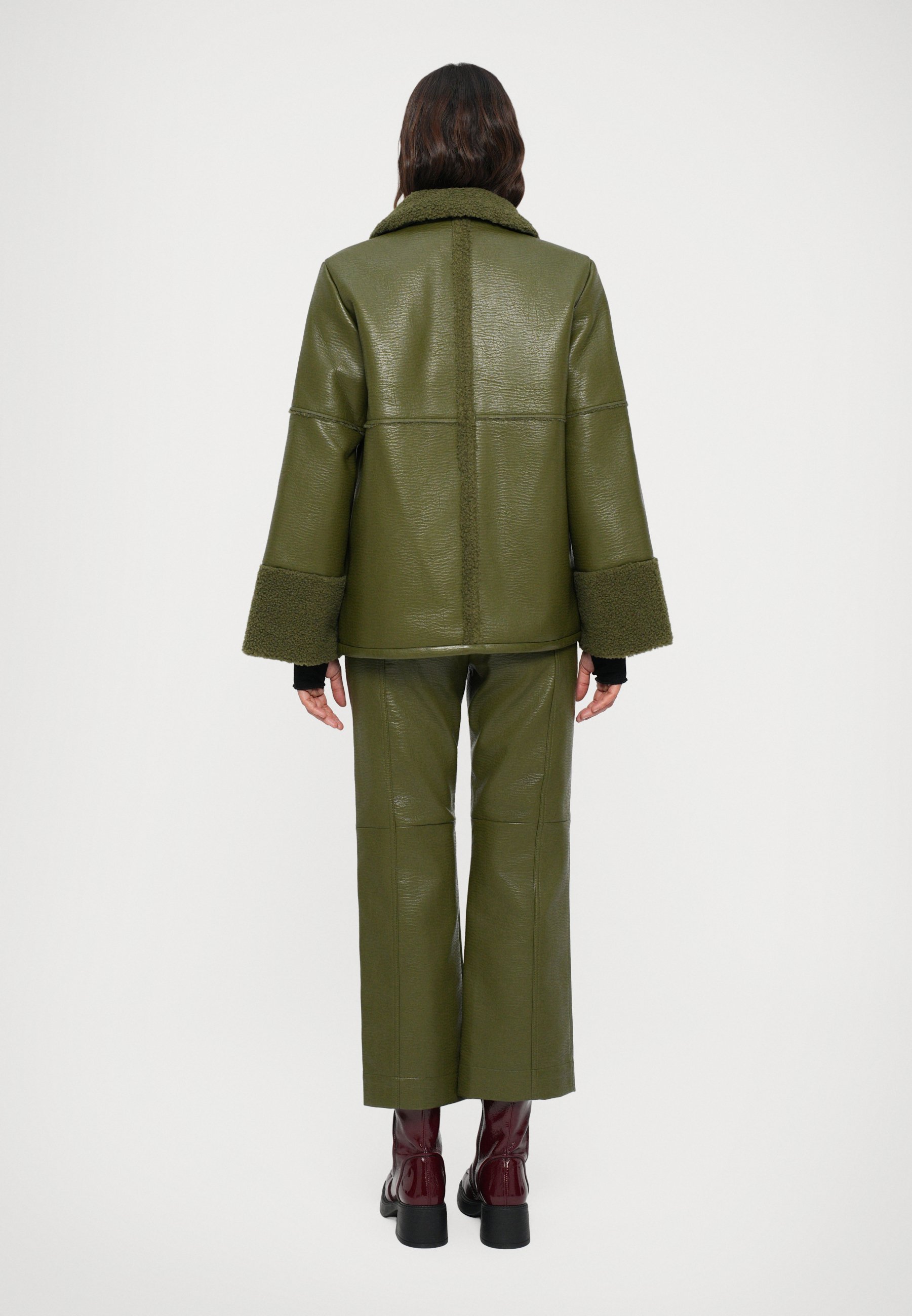 Baum und Pferdgarten BIRDIE - Faux leather jacket - olive - Zalando