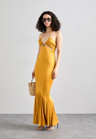 Roberto Cavalli Robe en jersey - zafferano