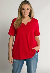 Ulla Popken A-LINIE HALBARM - Triko s potiskem - red