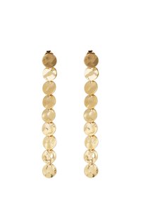 ITACA HAMMERED FINISH DISC DROP - Ohrringe - yellow gold-coloured