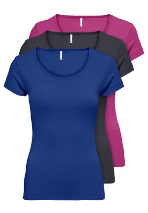 PACK OF 3 - Basic T-shirt - blue/phantom/berry