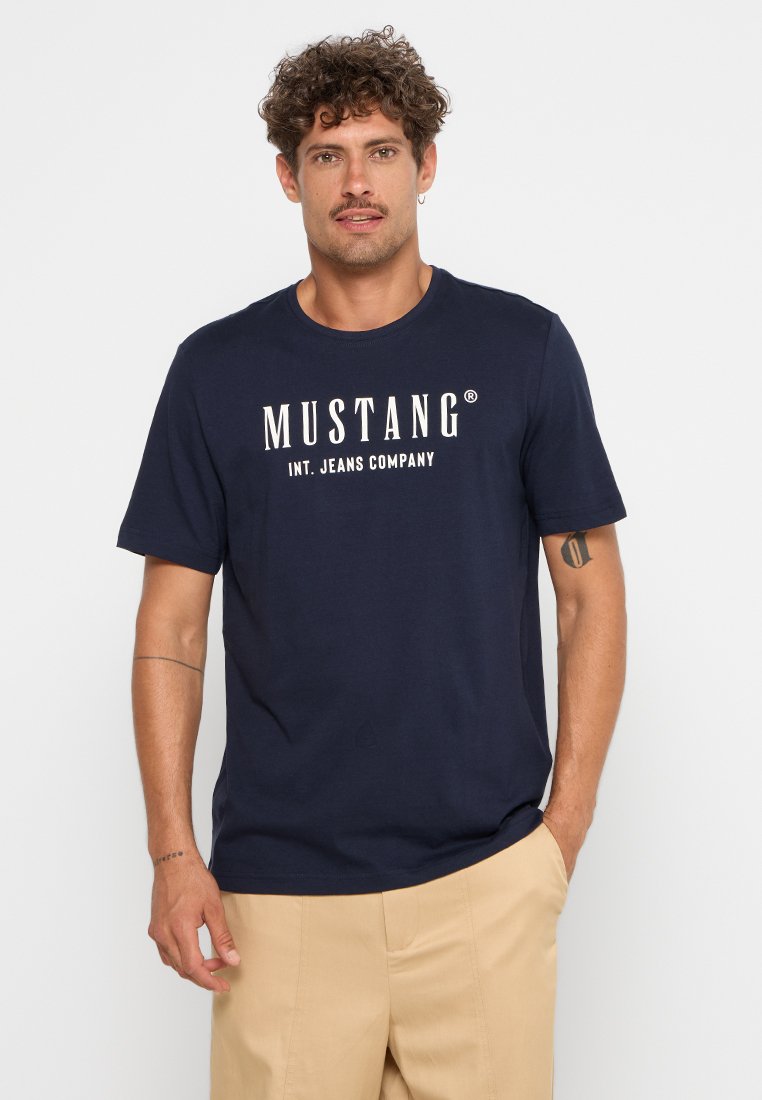 mustang T-shirt print donkerblauw mustang T-shirt print donkerblauw
