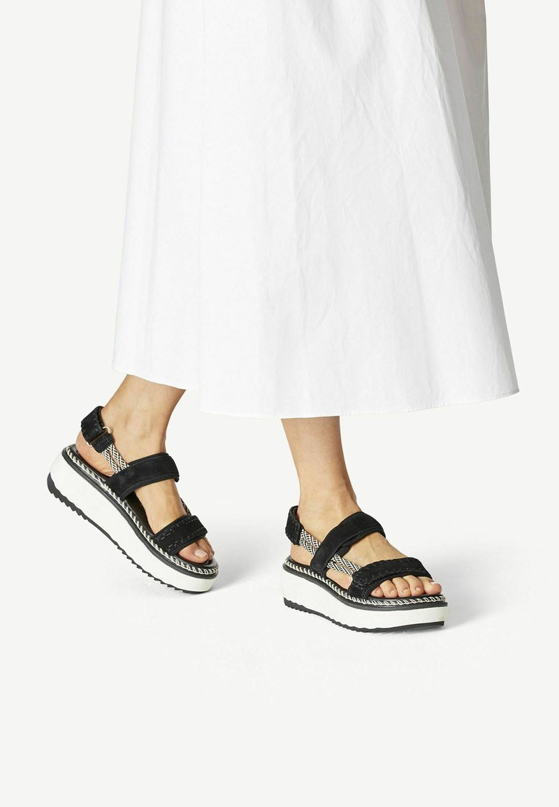 tamaris sandalen met plateauzool