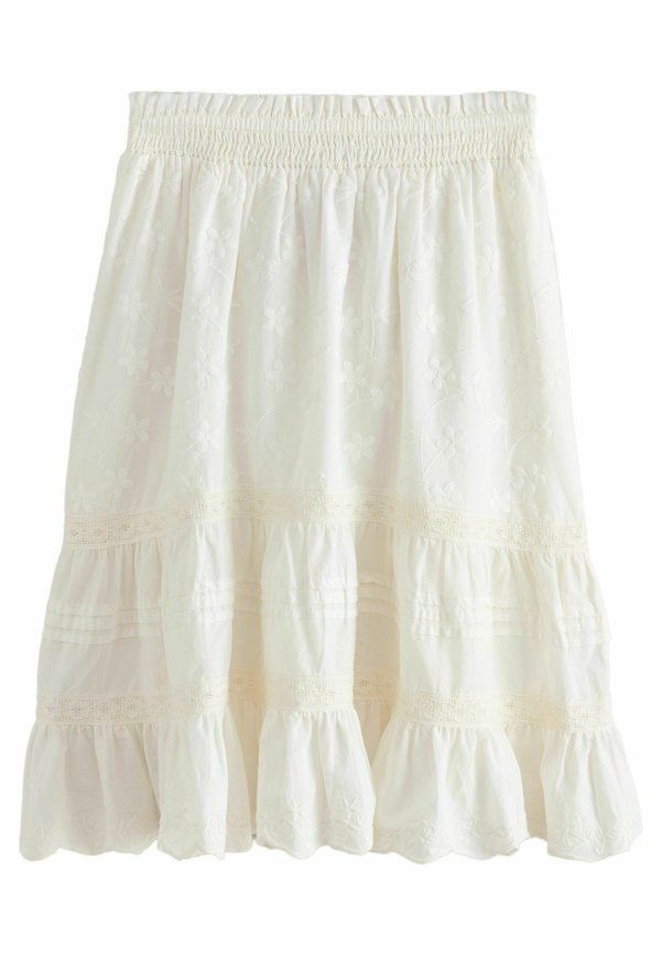 REGULAR FIT - BOHO TIERED - A-Linien-Rock - ecru