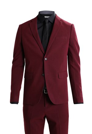 Lindbergh PLAIN MENS SUIT - Costume - bordeaux melange