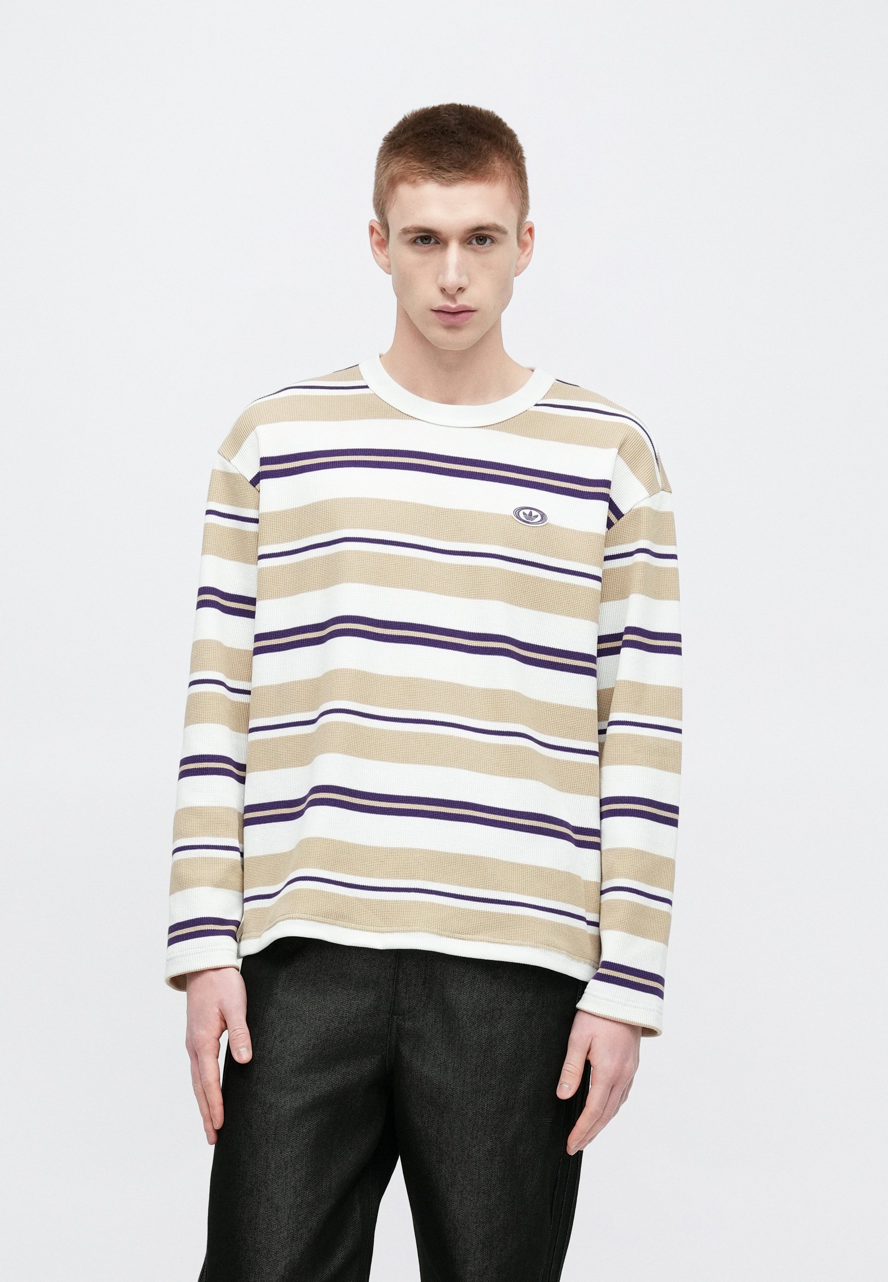 adidas Originals GRAPHIC STRIPE - Long sleeved top - core white
