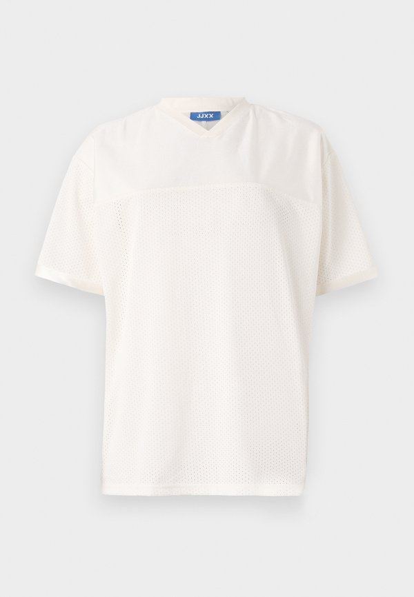 JXZOLA MESH V NECK TEE - Print T-shirt - cloud dancer2