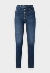 Calças de ganga de corte skinny - washed dark blue