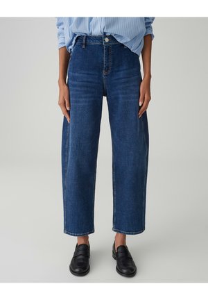 FLOW BARREL MID-RISE - Wide Leg - mid flowy blue