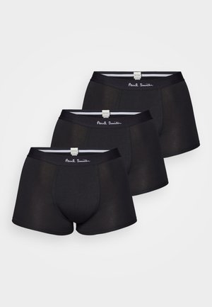 Un pack de trois boxers noirs. Fabriqués en tissu doux avec une ceinture élastique transparente arborant le logo "Paul Smith".