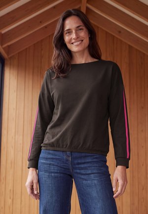 Cecil, BOAT NECK SHIRT WITH TAPE DETAILS - T-shirt à manches longues - truffle brown