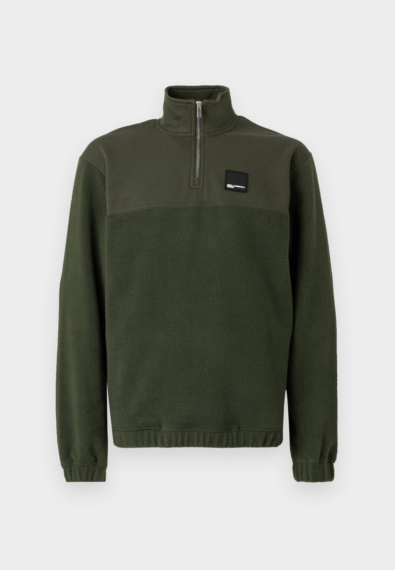 Karl Lagerfeld Jeans Fleece trui donkergroen Karl Lagerfeld Jeans Fleece trui donkergroen