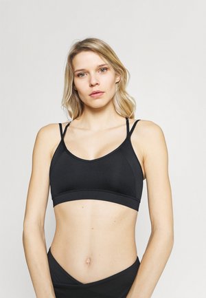 CROSS BACK STRAPPY LONGLINE BRA - Sujetadores deportivos con sujeción ligera - black