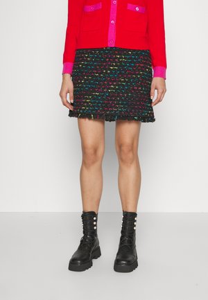 kate spade new york METALLIC TWEED SKIRT - Μίνι φούστα - black multi