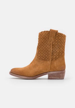 Cowboy- / bikerstøvlette - beige