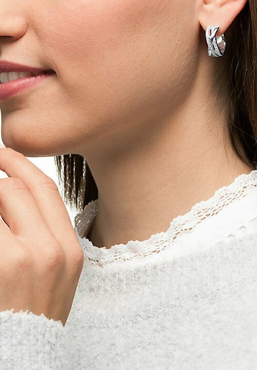 ZIRKONIA - Ohrringe - silberfarben