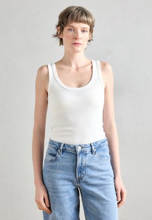 DEEP ROUND NECK - Top - white