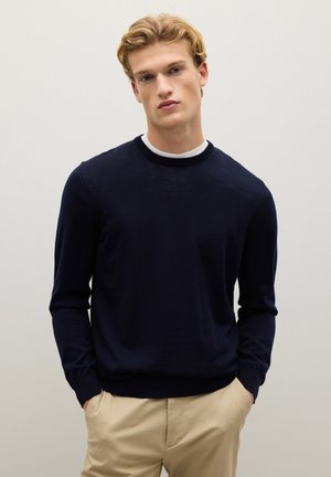 REGULAR FIT CREW NECK - Maglione - navy blue
