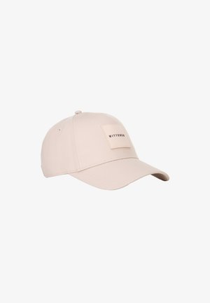 Měkká růžová bavlněná baseballová čepice s předním nášivkou s nápisem "WITCHEN", zakřiveným k bill a zadním nastavitelným popruhem.