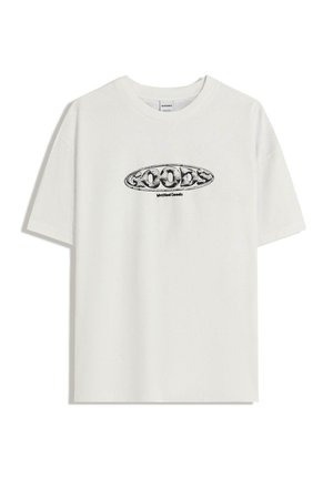 Bershka Print T-shirt - white