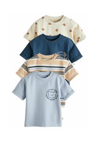 Next - SHORT SLEEVE 4 PACK REGULAR FIT - Marškinėliai su spaudiniu - navy bear Miniatiūros vaizdas 1