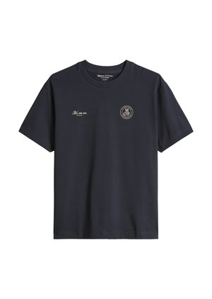 Marc O'Polo MOP CLUB '67 FOOTBALL T-SHIRT, HEAVY JERSEY, OVERSIZE - Μπλουζάκι με στάμπα - dark navy