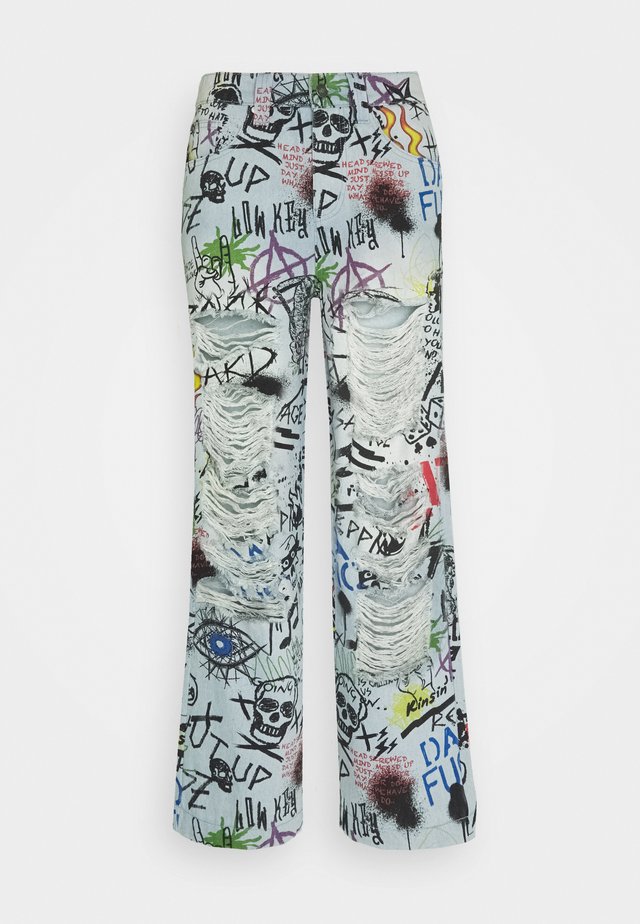 RIPPED GRAFFITI SKATE - Jeansy Relaxed Fit - blue