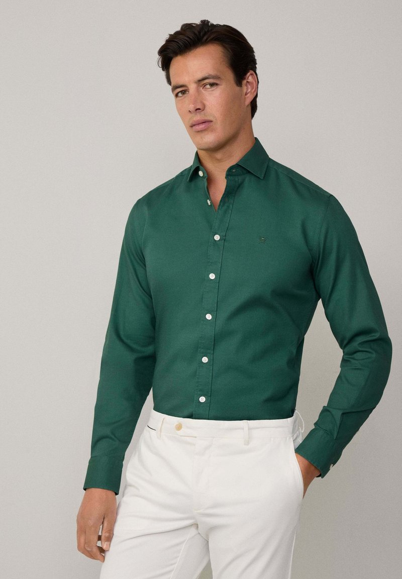 Hackett London GIRO INLGESE - Košeľa - dark green