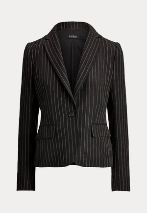 Lauren Ralph Lauren Petite, CHALK STRIPE LINEN CANVAS BLAZER - Bleiseri - black/tan