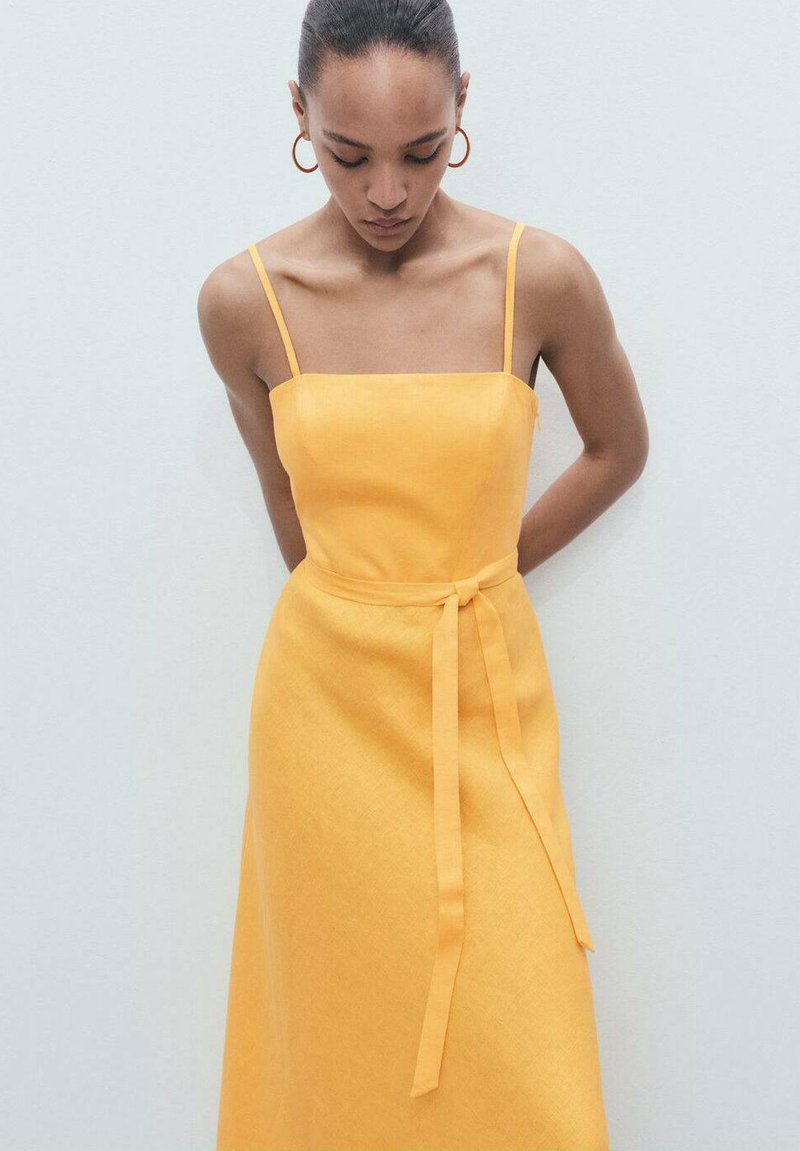 black linen shift dress midi Buy Trending Black linen belted shirt style midi dress for women –  Moonstruck main image 0