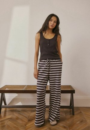 Next, REGULAR FIT - RIBBED PYJAMA BOTTOMS 2 PACK . - Nachtwäsche Hose - blue brown stripe