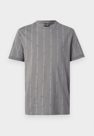 EA7 Emporio Armani, TRAIN GRAPHIC SERIES TEE MONOGRAM UNISEX - T-shirts print - roasted cashew/humus fancy