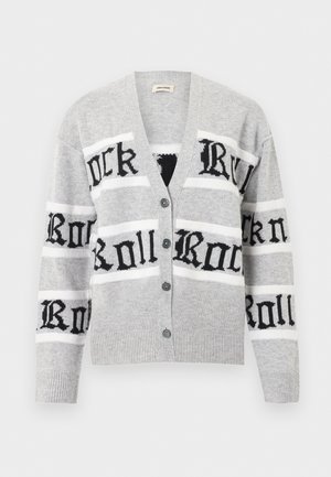 MIRKAZ STRIPES - Cardigan - light grey