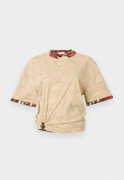 Rabanne Tričko s potlačou - beige/kaki/brique/noir