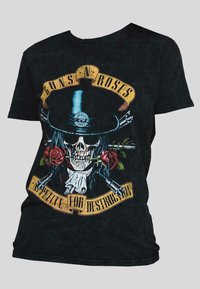 Paradiso Clothing GUNS N' ROSES APPETITE WASHED DIP DYE GRAPHIC UNISEX - Print T-shirt - black