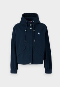 Tommy Jeans TJW BADGE HOODED JACKET - Chaqueta de entretiempo - dark night navy