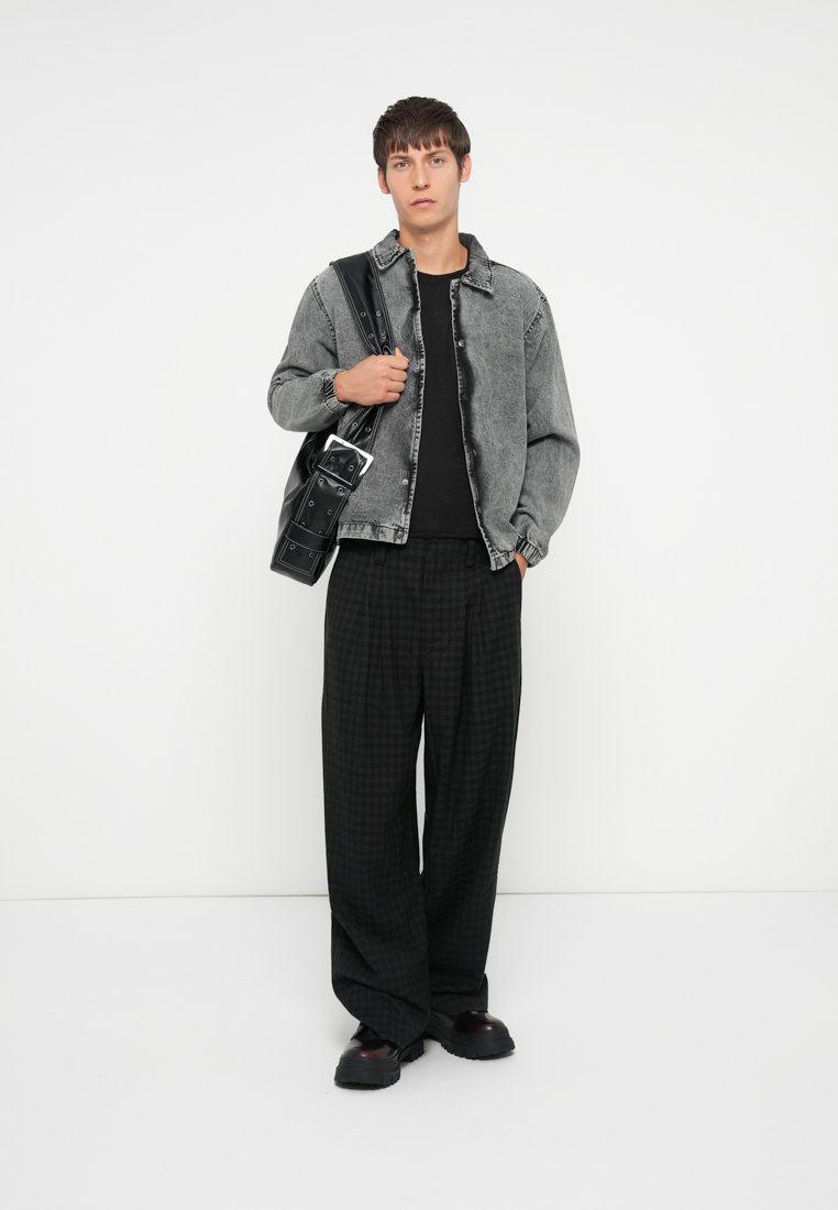 Jaded London GINGHAM GOLIATH PANT - Trousers - black - Zalando.co.uk