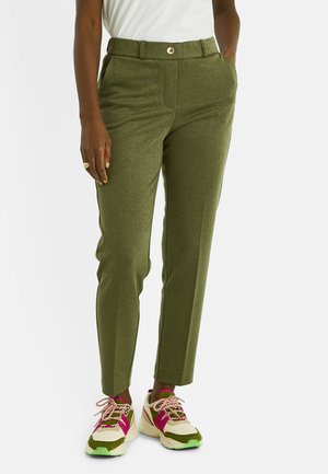 MAILLE JACQUARD - Pantalon classique - kaki