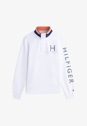 Tommy Hilfiger, SAIL MIX MEDIA 1/4 ZIP - Camiseta de manga larga - white