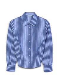 CROPPED A RIGHE - Camicia - var bluette