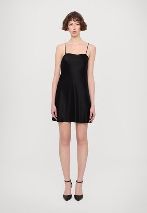 NOELIE COWL MINI DRESS - Cocktailkjole / festkjole - black/off white