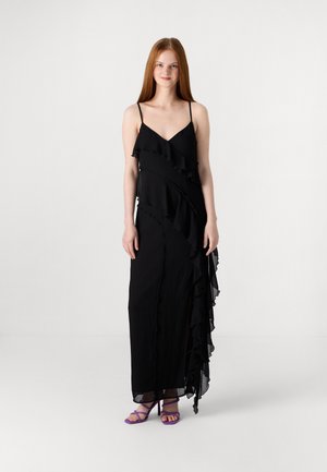 FRILL MAXI DRESS - Occasion wear - black