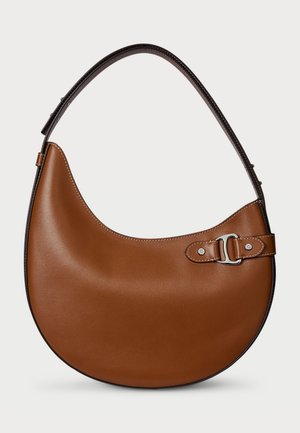 LEATHER LARGE TASHA SHOULDER BAG - Geantă de mână - tan